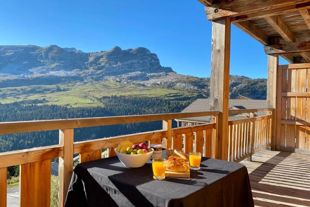 Vue Panoramique Sur Les Montagnes Plein Sud - T2 Skis Aux Pieds, Piscine & Spa Флен Экстерьер фото