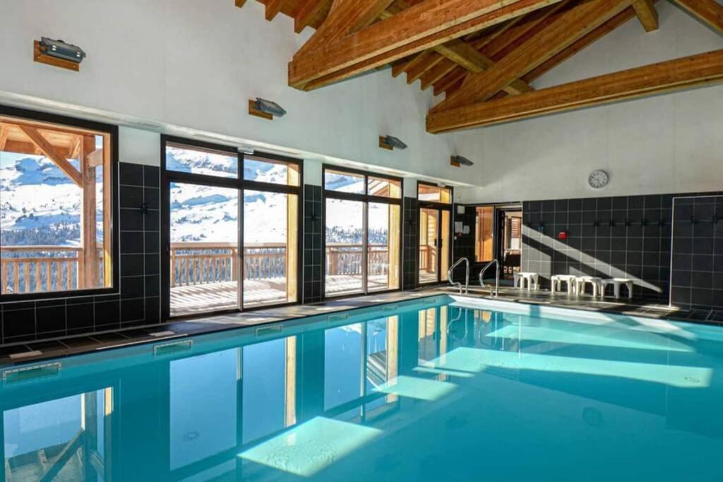 Vue Panoramique Sur Les Montagnes Plein Sud - T2 Skis Aux Pieds, Piscine & Spa Флен Экстерьер фото