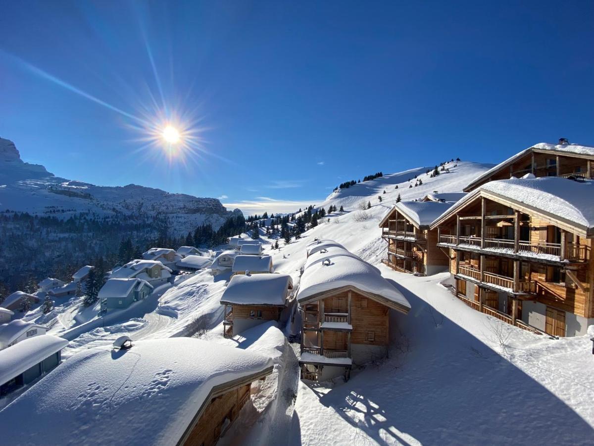 Vue Panoramique Sur Les Montagnes Plein Sud - T2 Skis Aux Pieds, Piscine & Spa Флен Экстерьер фото