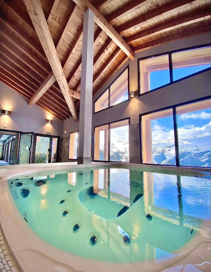 Vue Panoramique Sur Les Montagnes Plein Sud - T2 Skis Aux Pieds, Piscine & Spa Флен Экстерьер фото